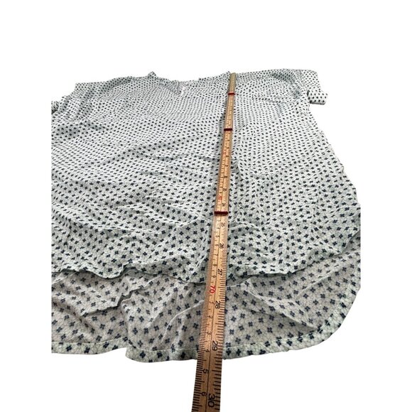 Gap Womens XL Tall Tunic Top Blue & White Printed Modal Kaftan Style - Picture 8 of 10